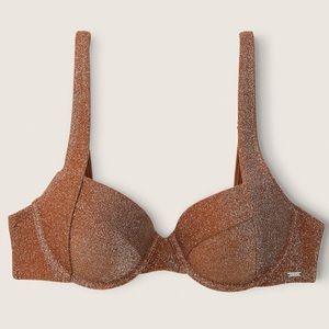 PINK SHIMMER PUSH-UP BIKINI TOP